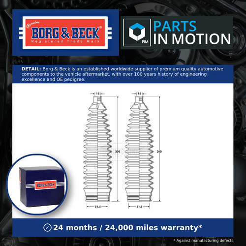 Steering rack boot bsg3414 - steering,