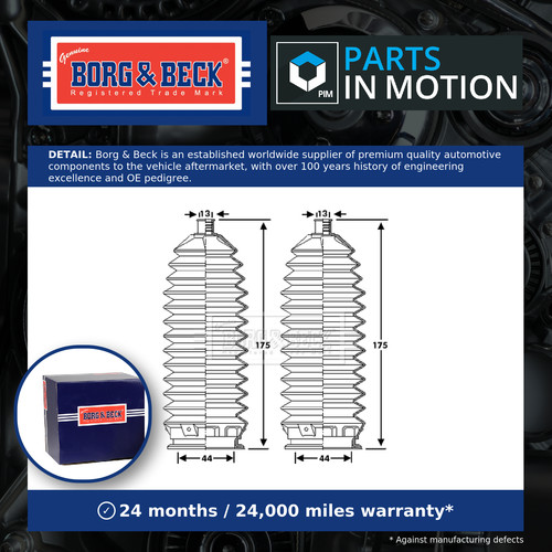 Steering rack boot bsg3405 - steering,